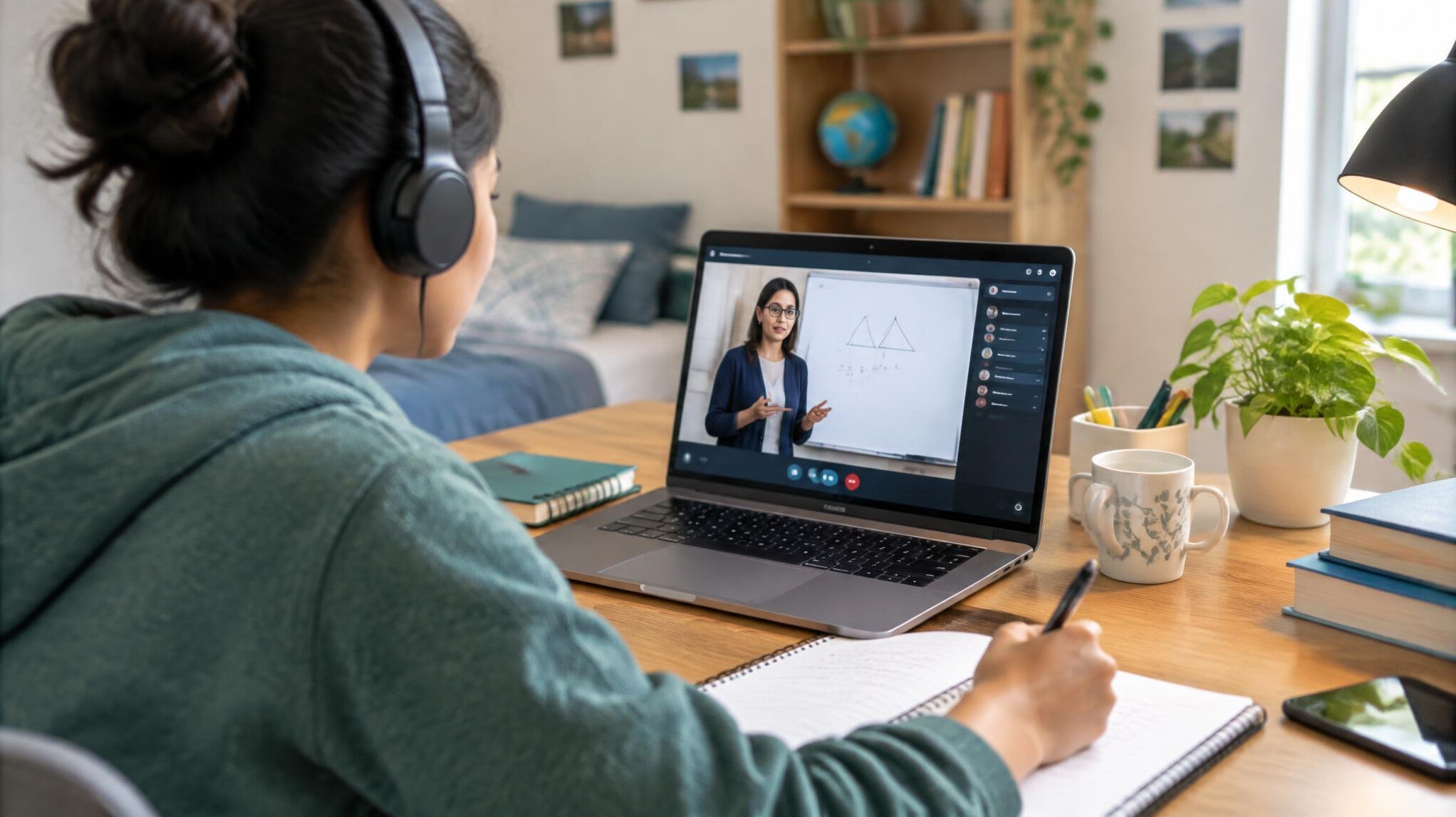 online course on laptop