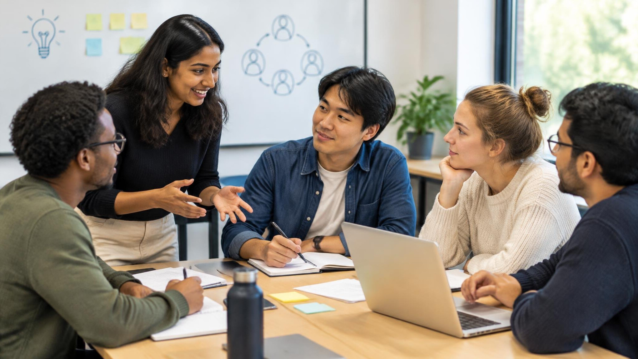 group discussion in classroom