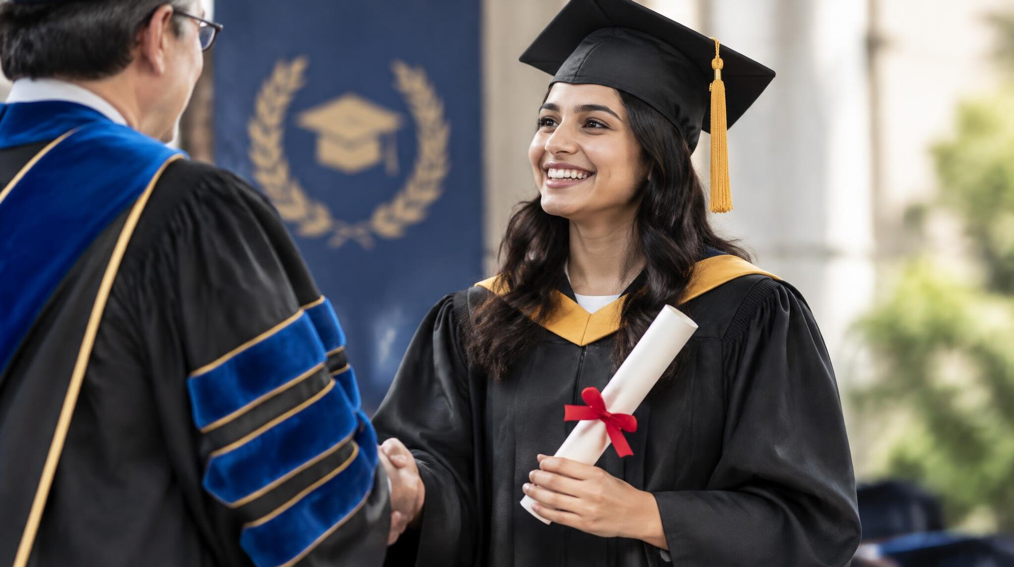 certificate in hand