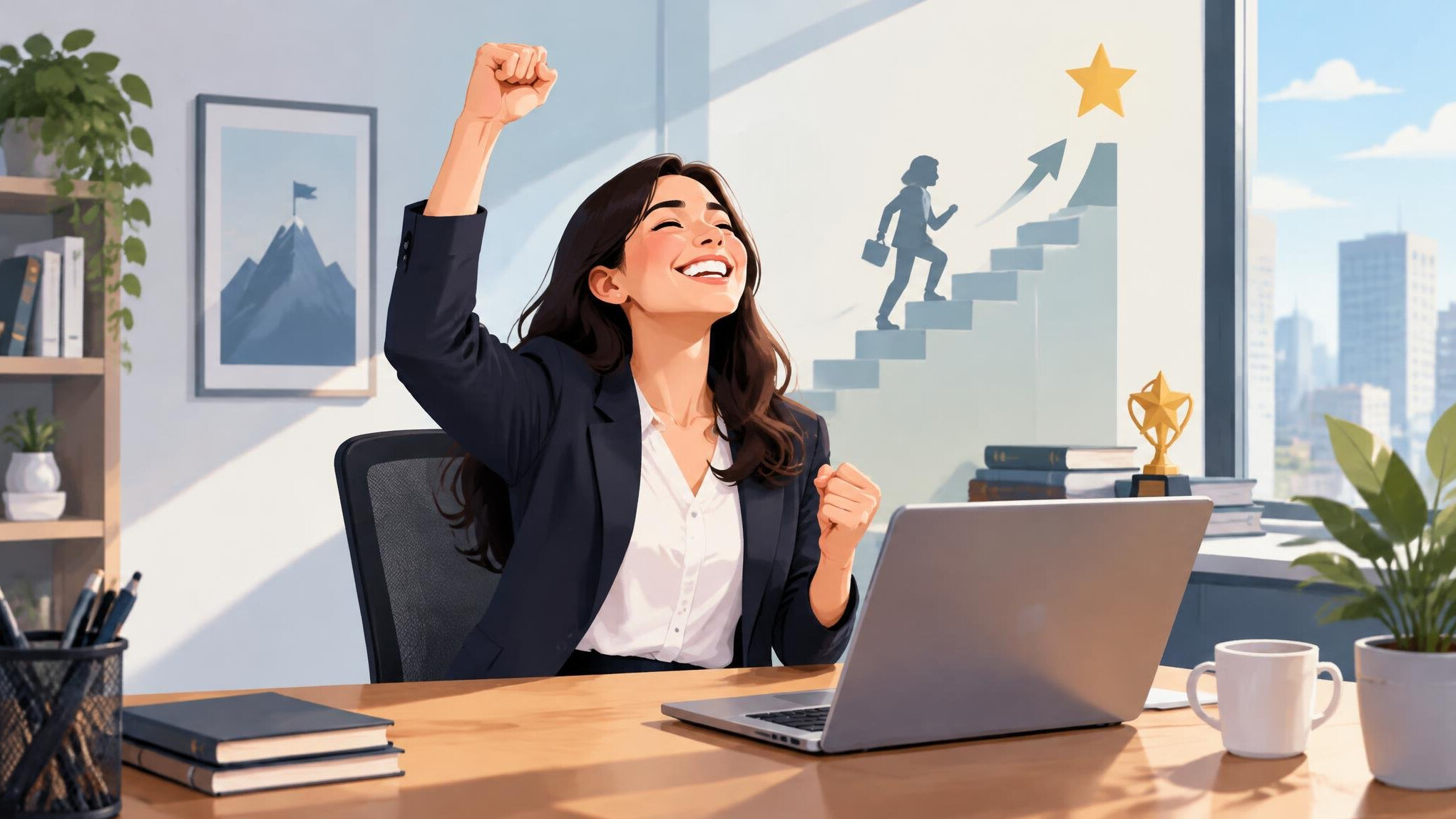 person achieving career milestone